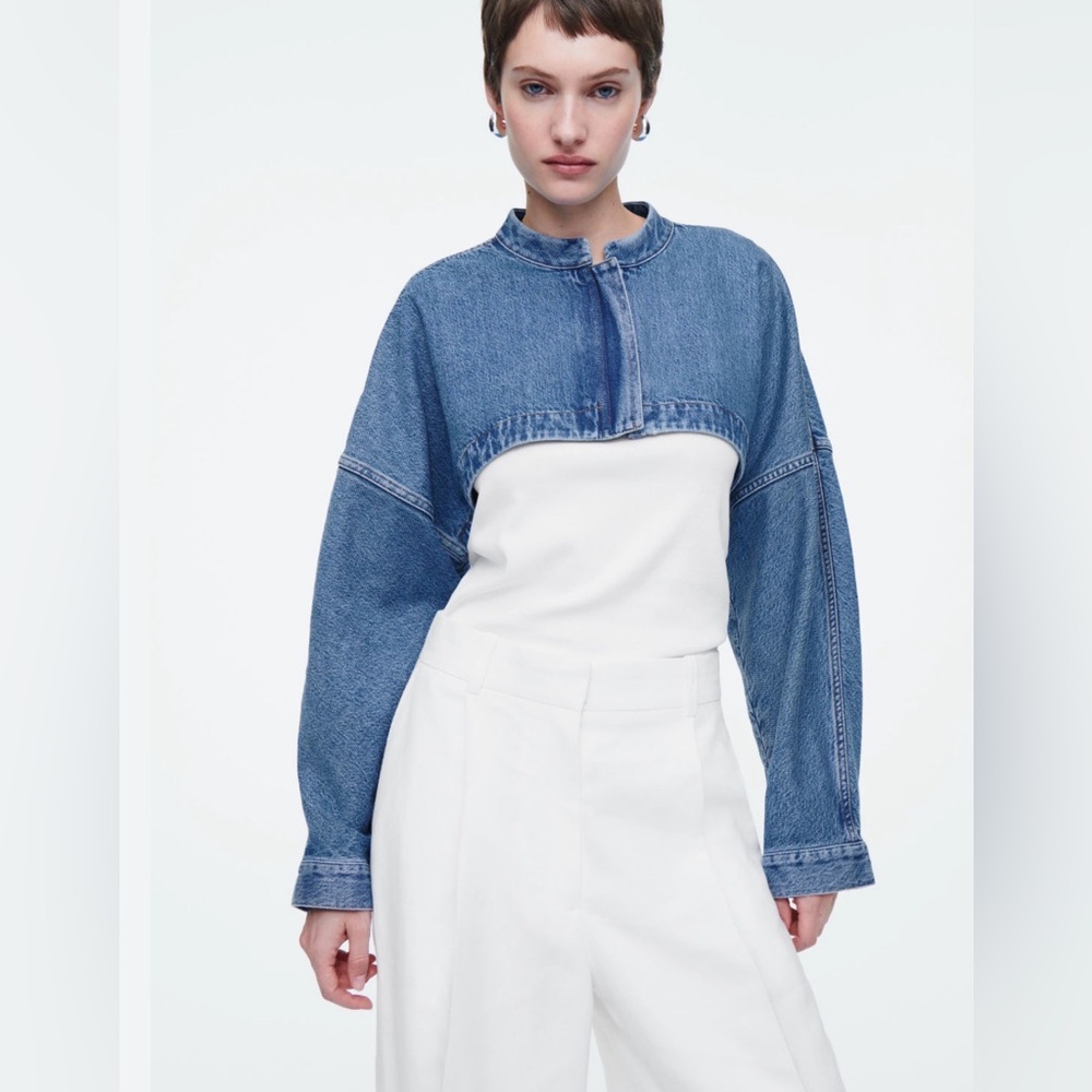 COS Cropped Hybrid Denim Jacket - Picture 2 of 8